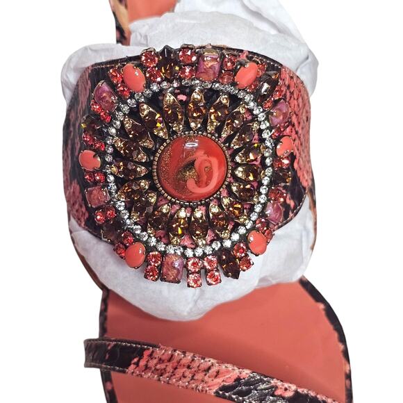 Manolo Blahnik Ronda Snake Embellished Heels - Picture 10 of 14